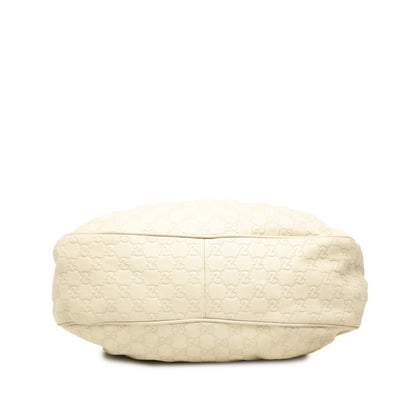 Gucci Guccissima One-Shoulder Bag 232955 Beige Ivory Leather