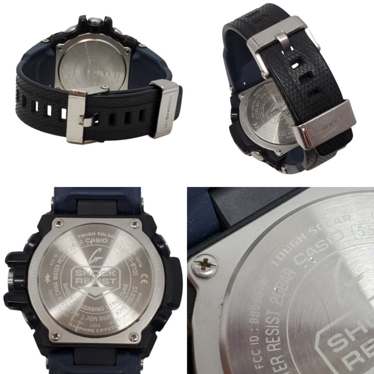 G-Shock Casio Gst-B100Xa-1A G-Steel Watch With Carbon Bezel