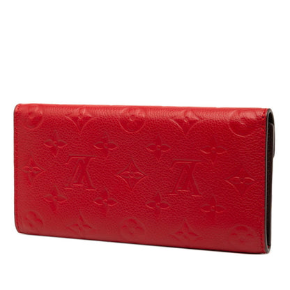 Louis Vuitton Monogram Empreinte Portefeuille Josephine Long Wallet M62453 Cerise Red Leather