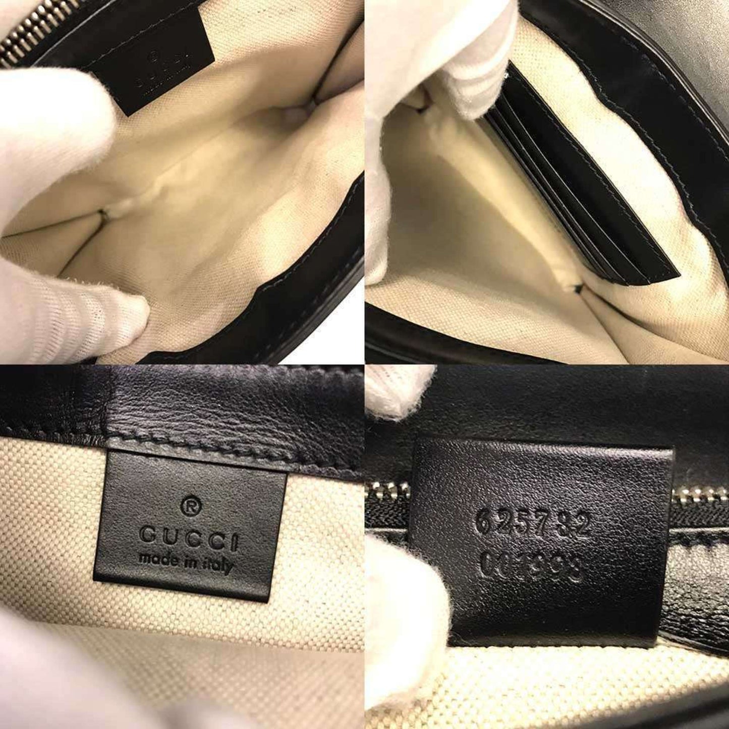 Leather Gucci Shoulder Bag Gg
