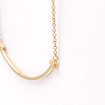 Tiffany Tiffany T Smile Small Necklace Pink Gold (18K) No Stone Women