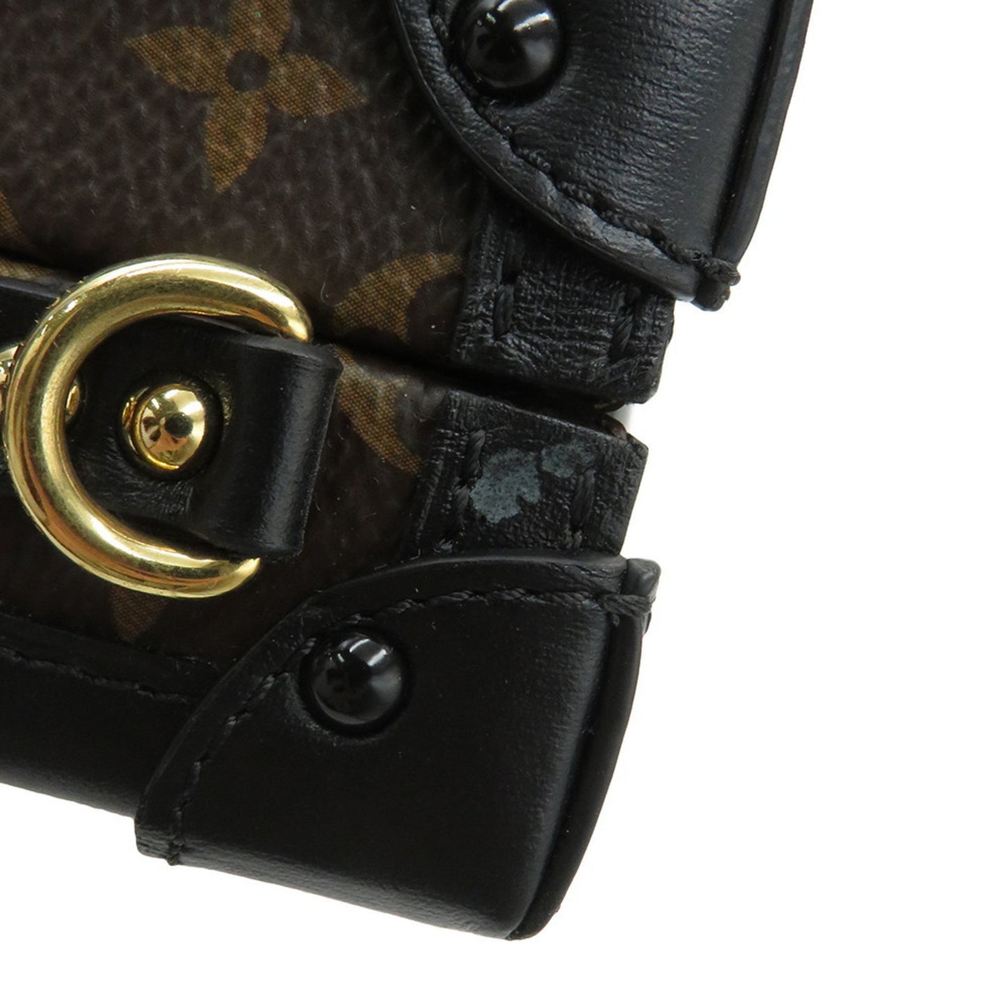 Louis Vuitton Monogram Petite Malle Shoulder Bag M45534 2-Way Clutch Black