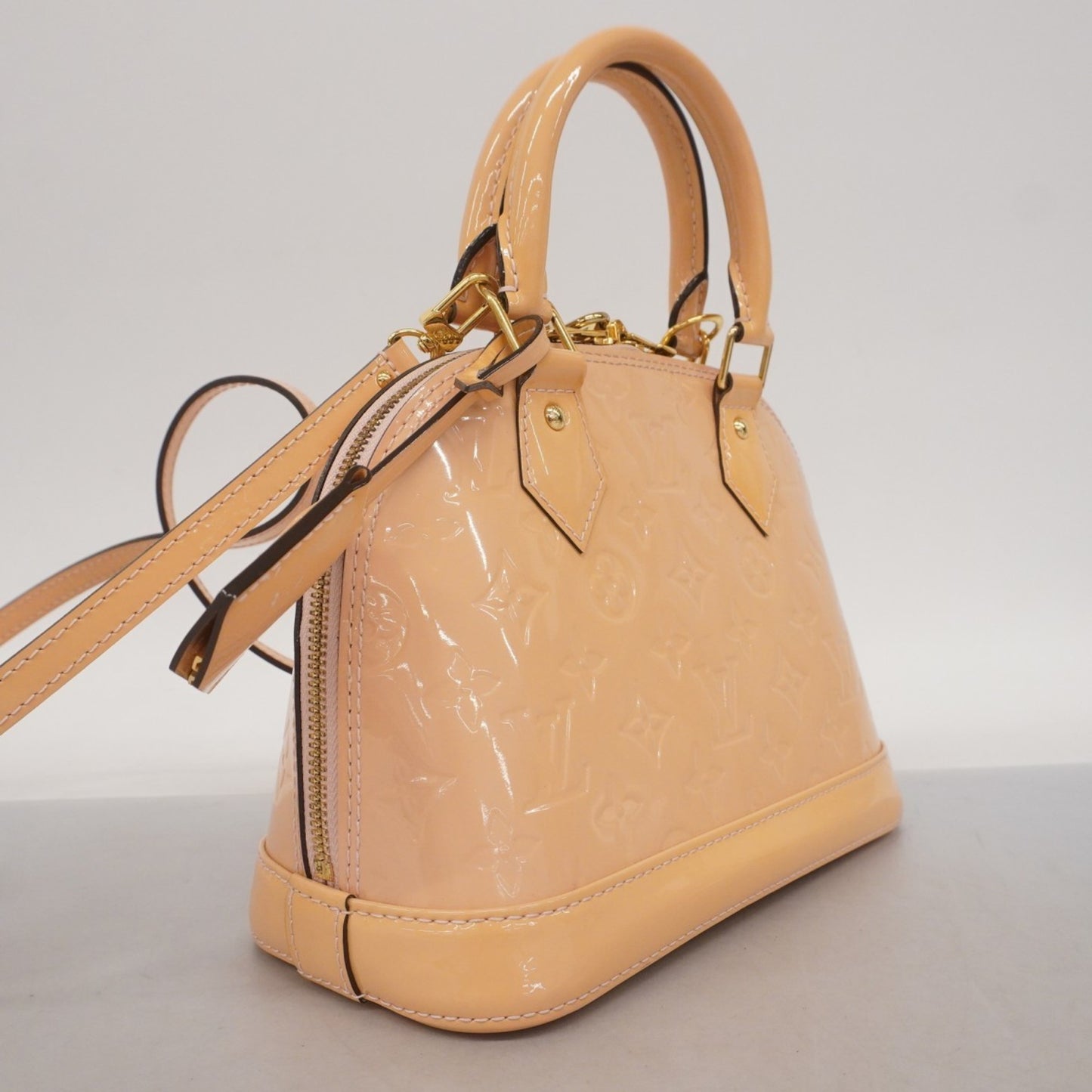 Louis Vuitton Vernis Alma Bb Handbag M50415 Rose Ballerine 2-Way Bag