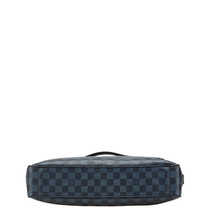Louis Vuitton Damier Cobalt Porto Document Bag Shoulder N41347 Navy Pvc Leather
