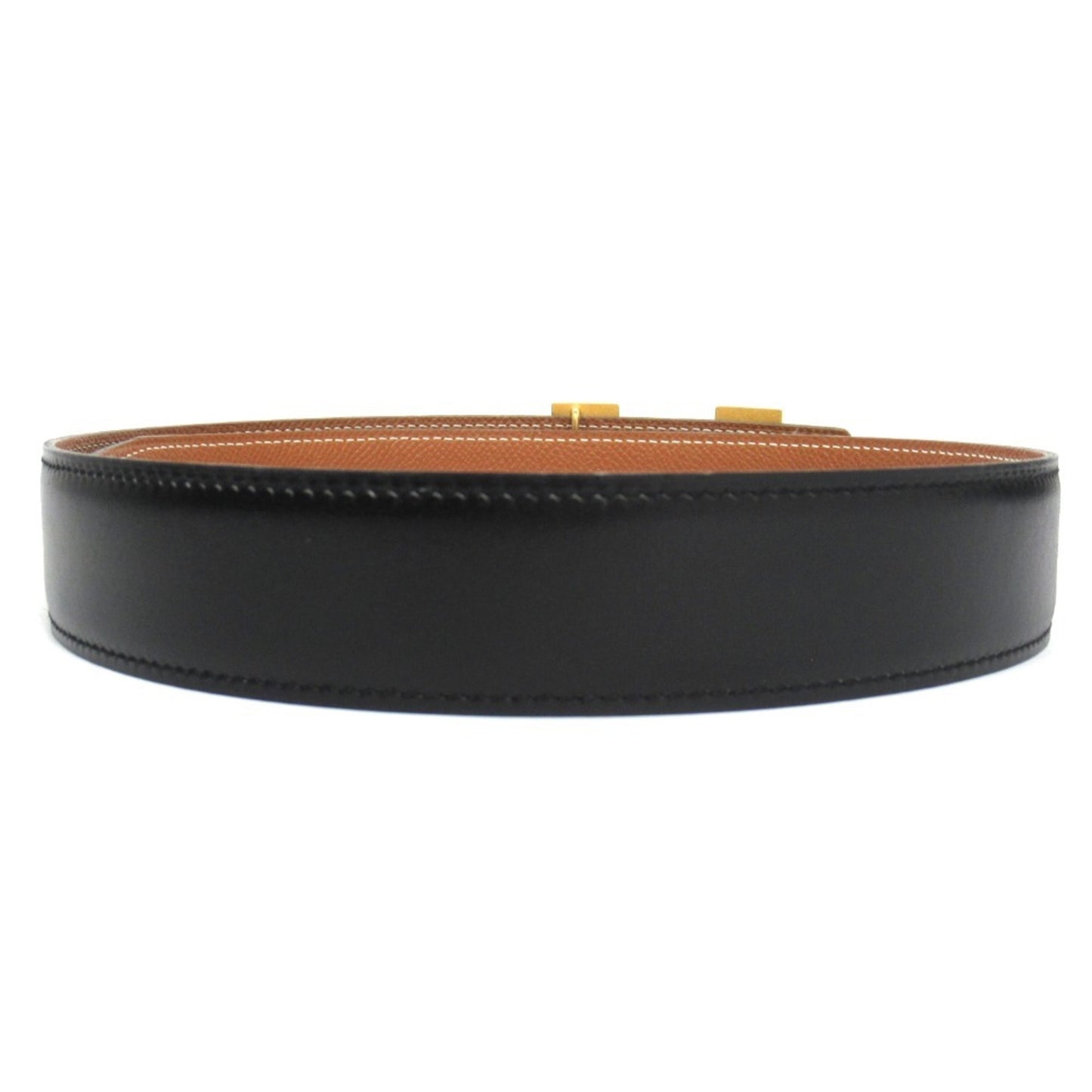 Hermes H-Buckle Reversible Belt In Box Calf And Togo Leather