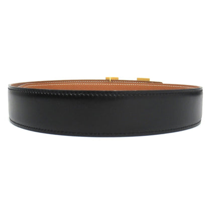 Hermes H-Buckle Reversible Belt In Box Calf And Togo Leather