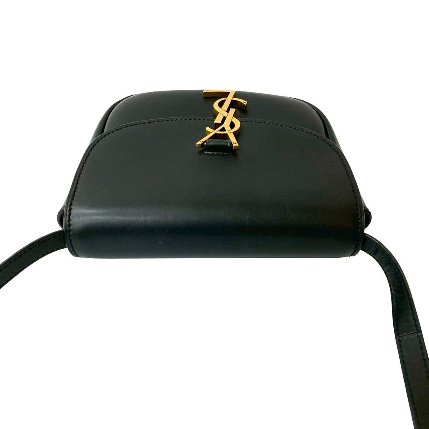 Yves Saint Laurent Saint Laurent Paris Kaia Small Ysl Logo Leather Shoulder Bag/Pochette In Black