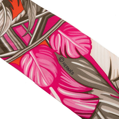 Hermes Herms Twilly Danse Pacifique Scarf/Muffler In Orange