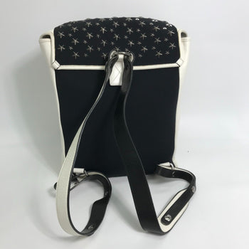 Jimmy Choo Star Studs Backpack Black X White