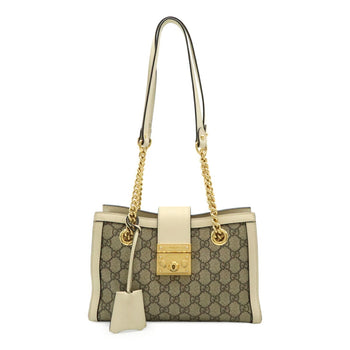 Gucci Gg Supreme Padlock Small Shoulder Bag With Chain