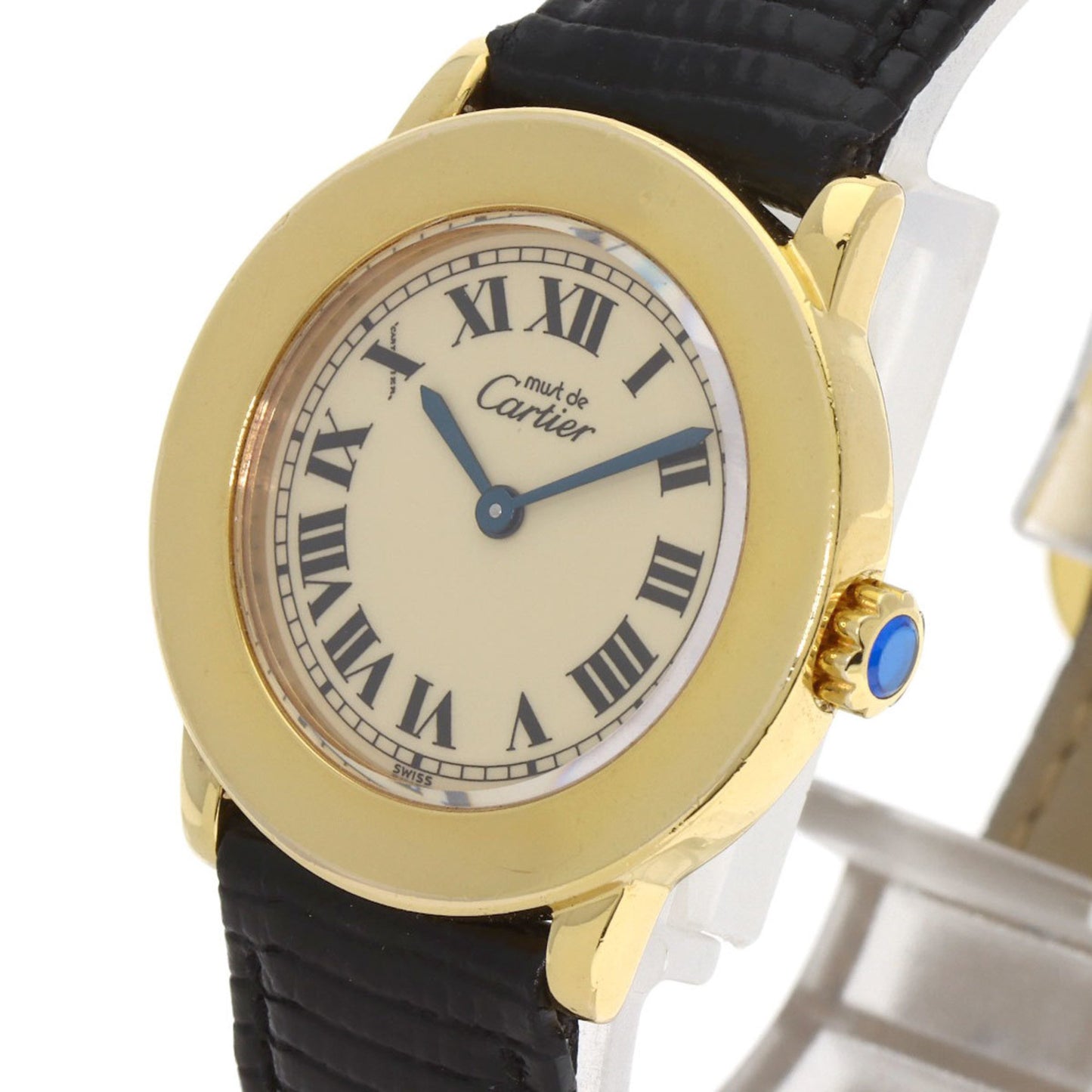Cartier Mastrondo W1008743 Silver Leather Watch