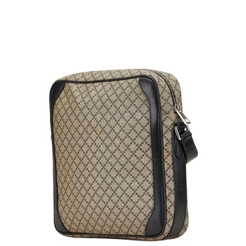Gucci Diamante Shoulder Bag 268159 Beige Black Pvc Leather