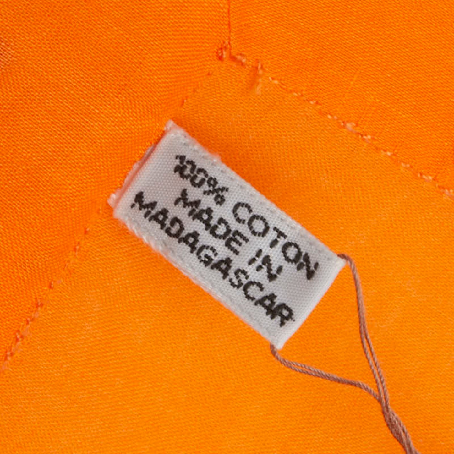Hermes Polka Dot Embroidered Handkerchief Orange Cotton