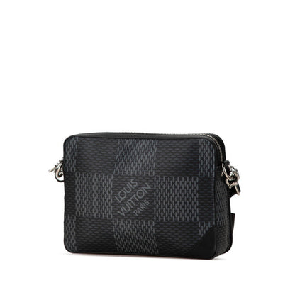 Louis Vuitton Damier Graphite 3D Trio Messenger Crossbody Shoulder Bag N50017 Black Pvc Leather