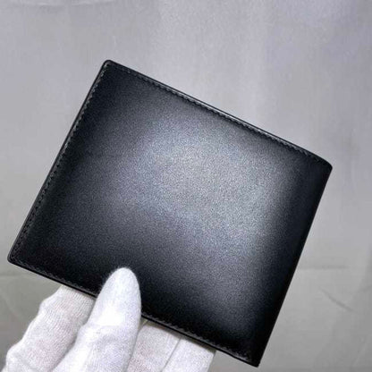 Dunhill Bi-Fold Wallet Black Ll3070A Ec-20092 Leather Dunhill Billfold Compact