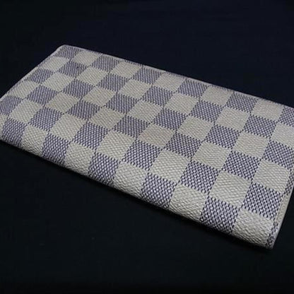 Louis Vuitton Damier Azur Portefeuille Sarah Wallet N61735 Leather Bifold Long