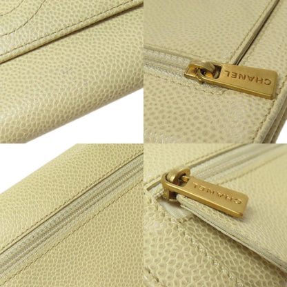 Chanel Coco Mark Bi-Fold Wallet Grained Calfskin