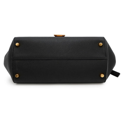 Bottega Veneta Angle Palmellato Leather Shoulder Bag 576143 Bottega Veneta Black