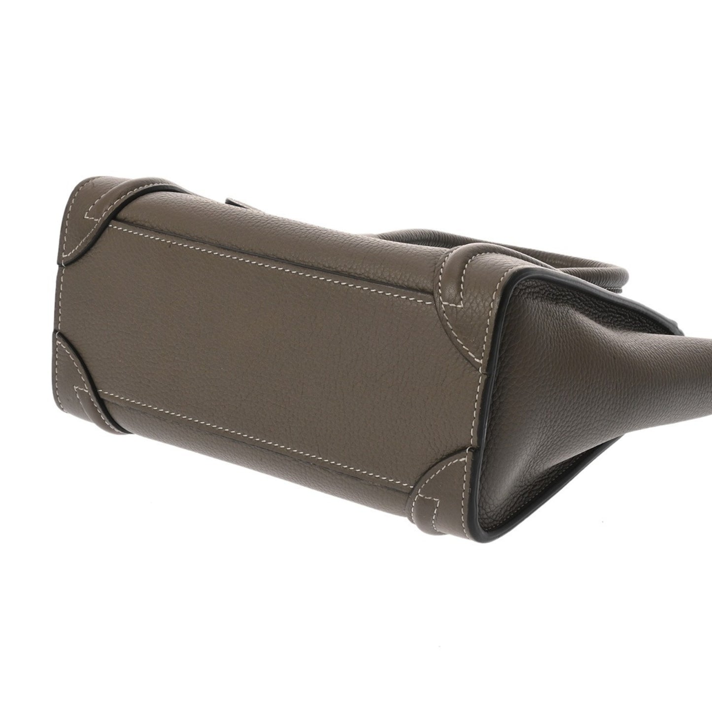 Pre-Owned Celine Luggage Nano Shopper In Greige Calfskin