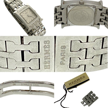 Hermes H Watch Stainless Steel Wristwatch For Men