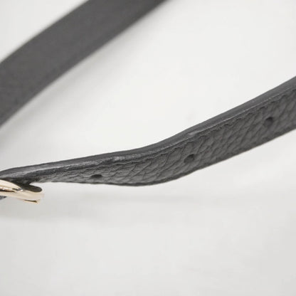 Gucci Bamboo Handbag 336032 Leather Black Champagne 2-Way Bag