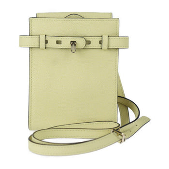 Valextra Slim B Truckolina Shoulder Bag V5U61 028 Calf Leather Light Yellow Gold Metal Fittings