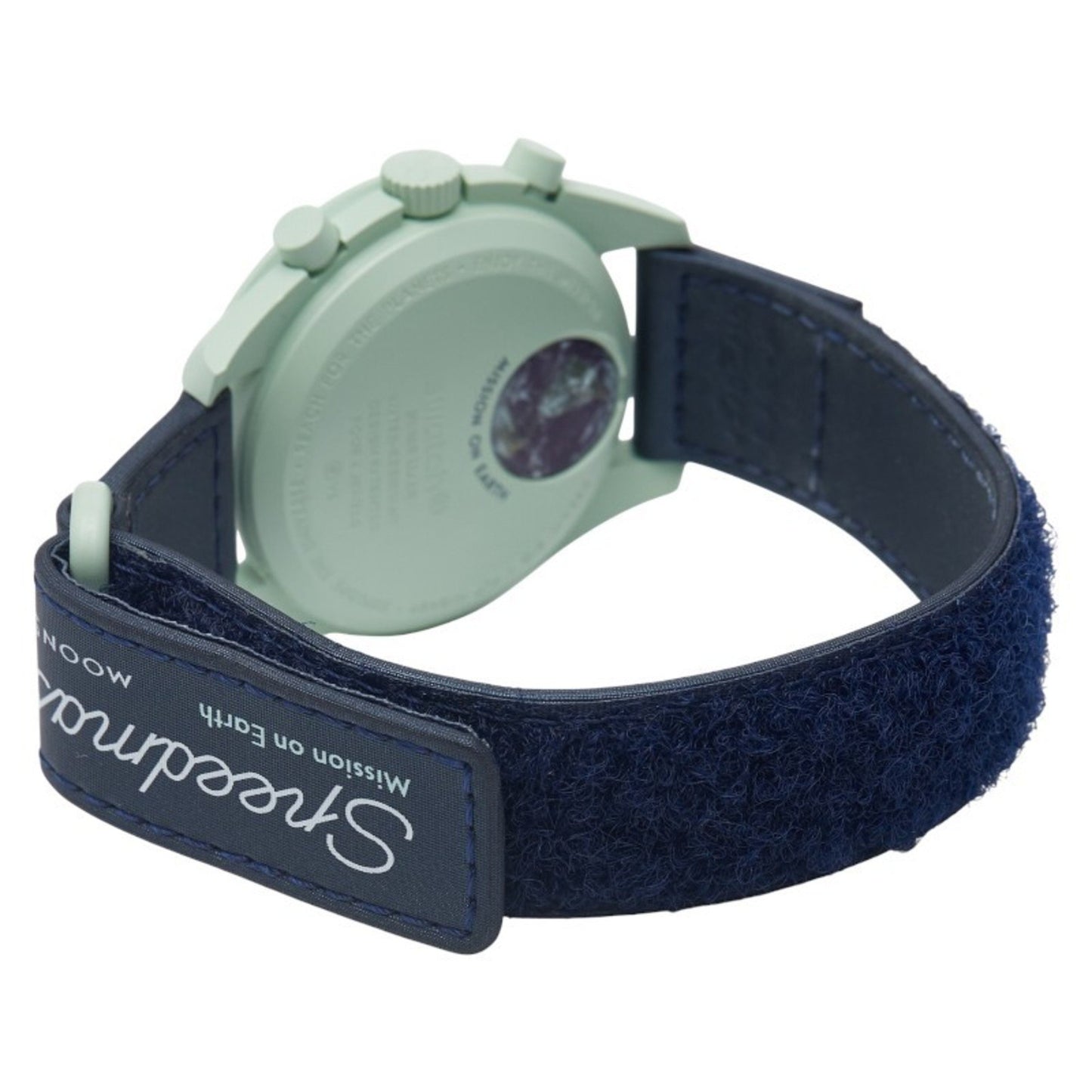 Omega X Swatch Moonswatch Mission On Earth Watch So33G100 Quartz Navy Dial Ceramic Nylon