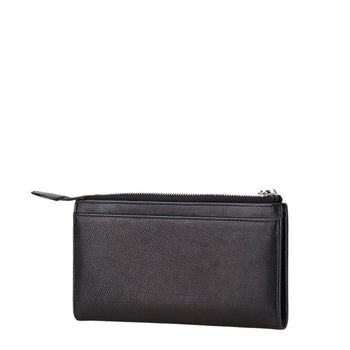 Christian Dior Dior Long Wallet Black Leather