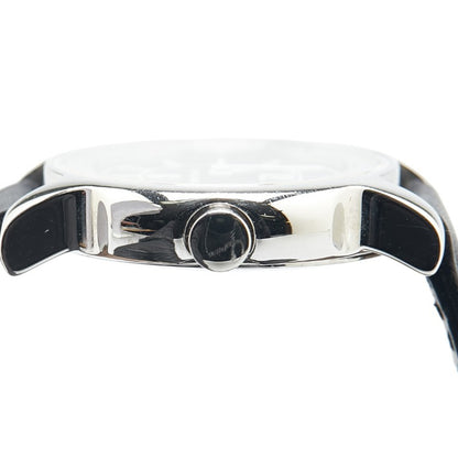 Bvlgari Solotempo Watch St29S Quartz Black Dial Stainless Steel Leather