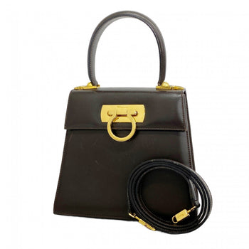Salvatore Ferragamo Gancini Leather Handbag