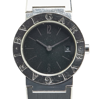Bvlgari Watch Bb26Ss Quartz Black Dial Stainless Steel