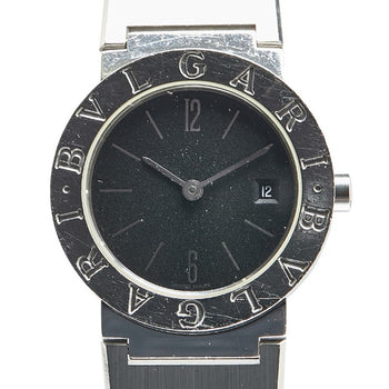 Bvlgari Watch Bb26Ss Quartz Black Dial Stainless Steel