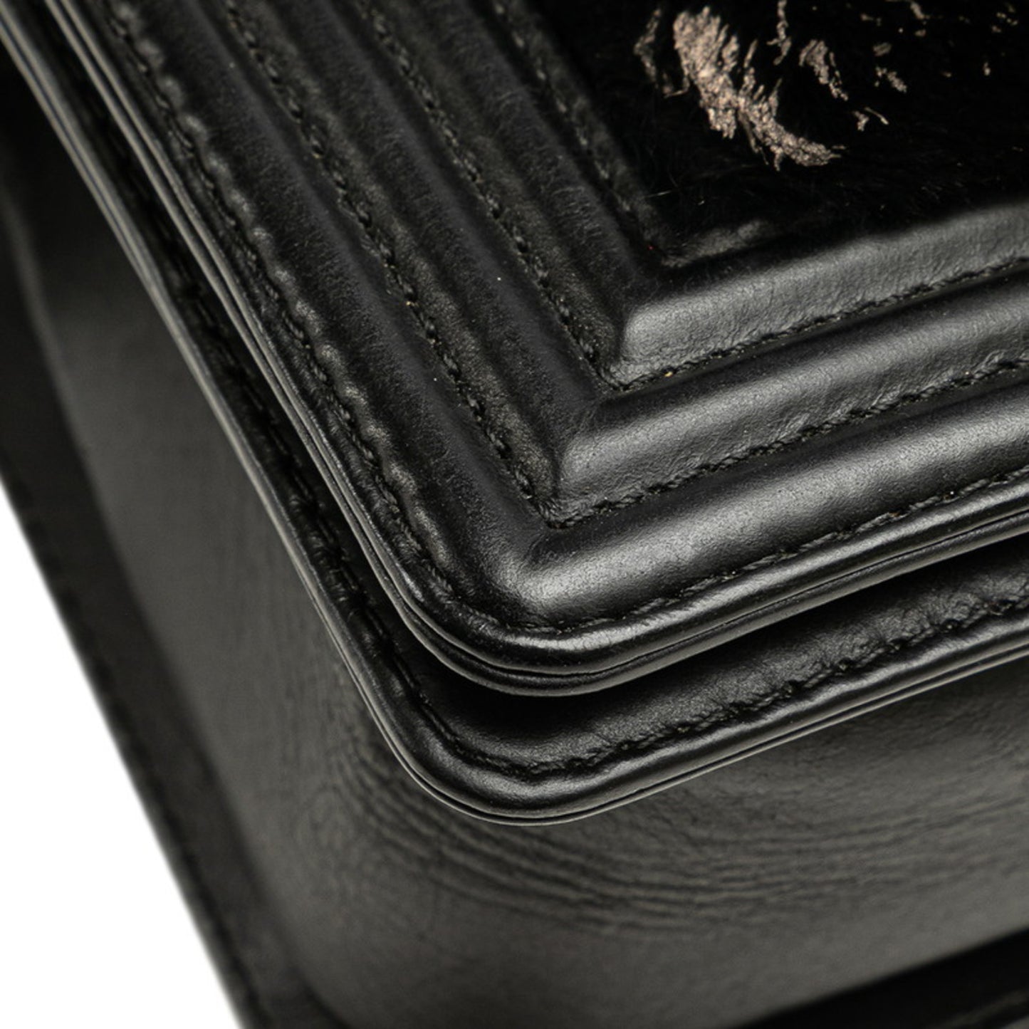 Chanel Coco Mark Boy 25 Crossbody Chain Shoulder Bag In Black Lambskin