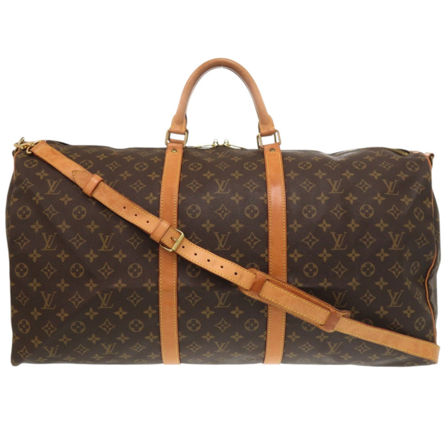 Louis Vuitton Keepall Bandouliere 60 Monogram M41412 Canvas Brown Boston Bag 0750 Louis Vuitton