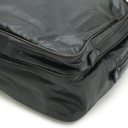 Bottega Veneta Bottega Veneta Second Bag Clutch Travel Pouch Nylon Leather Black Dark Brown