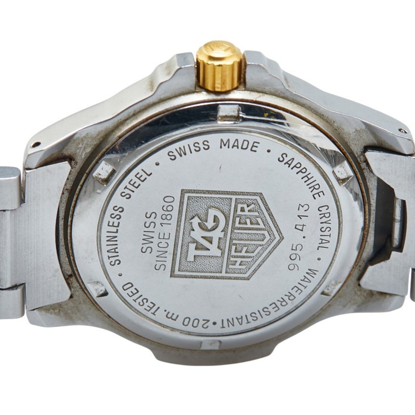 Tag Heuer 4000 Series Watch 995.413 Quartz Gold Dial Stainless Steel Plated Boys' Heuer