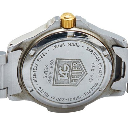 Tag Heuer 4000 Series Watch 995.413 Quartz Gold Dial Stainless Steel Plated Boys' Heuer