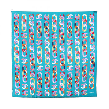 Chanel Coco Mark Silk Scarf For Women