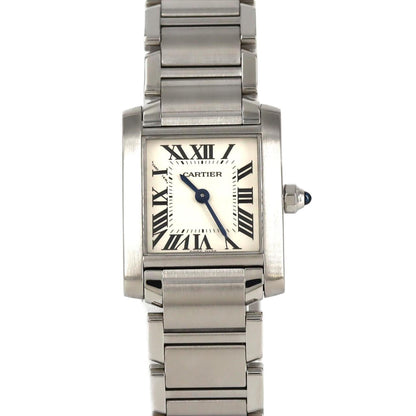 Cartier Tank Franaise Sm W51008Q3 Stainless Steel Quartz Watch