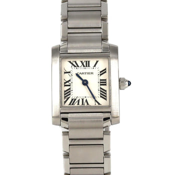 Cartier Tank Franaise Sm W51008Q3 Stainless Steel Quartz Watch