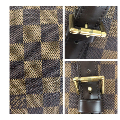 Louis Vuitton Damier Ebene Chelsea Tote Bag In Brown With Gold Hardware