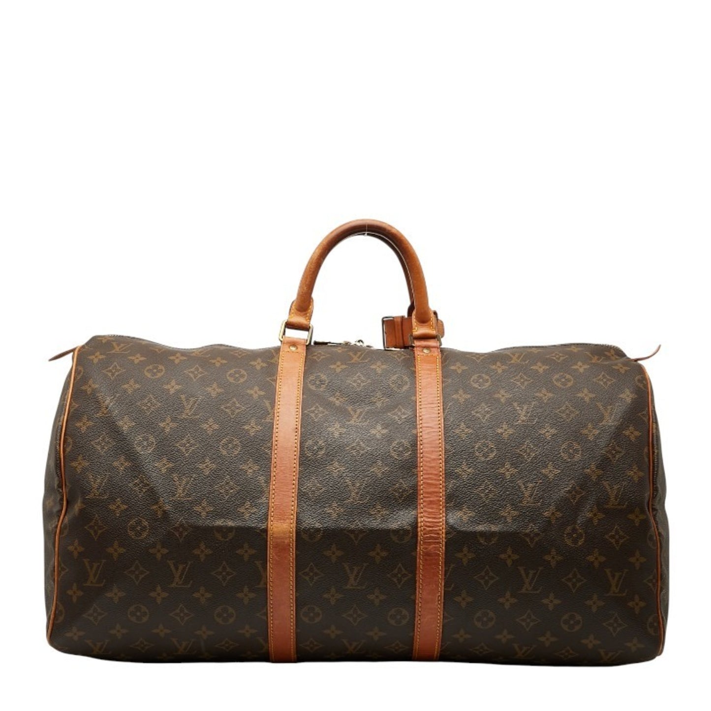 Louis Vuitton Monogram Keepall 55 Boston Bag/Travel Bag M41424 Brown Leather