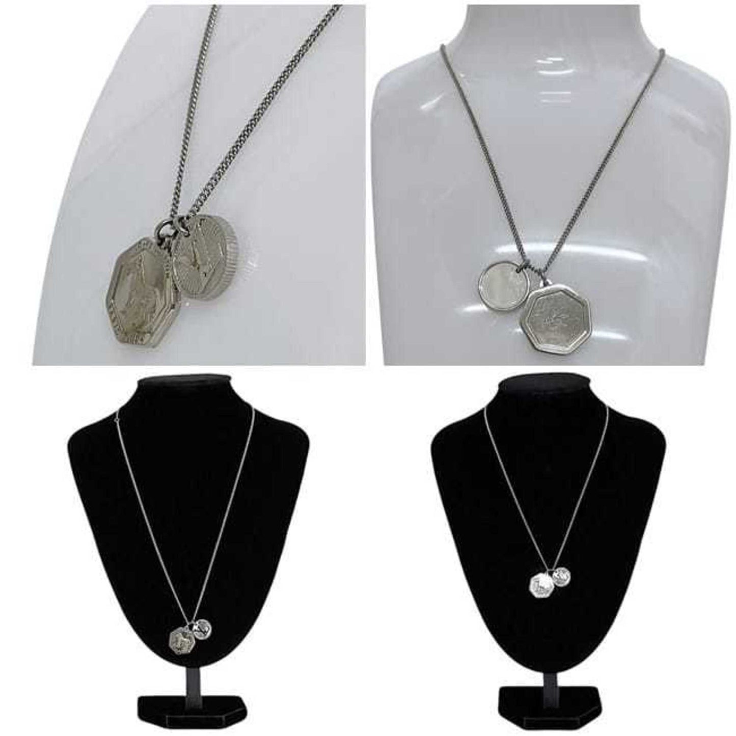 Louis Vuitton Savane Zebra Necklace Ec-24103 Silver M62611 Metal Rm0196 Louis Vuitton Lv Initial