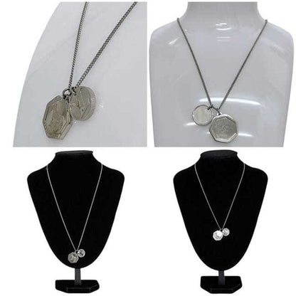 Louis Vuitton Savane Zebra Necklace Ec-24103 Silver M62611 Metal Rm0196 Louis Vuitton Lv Initial