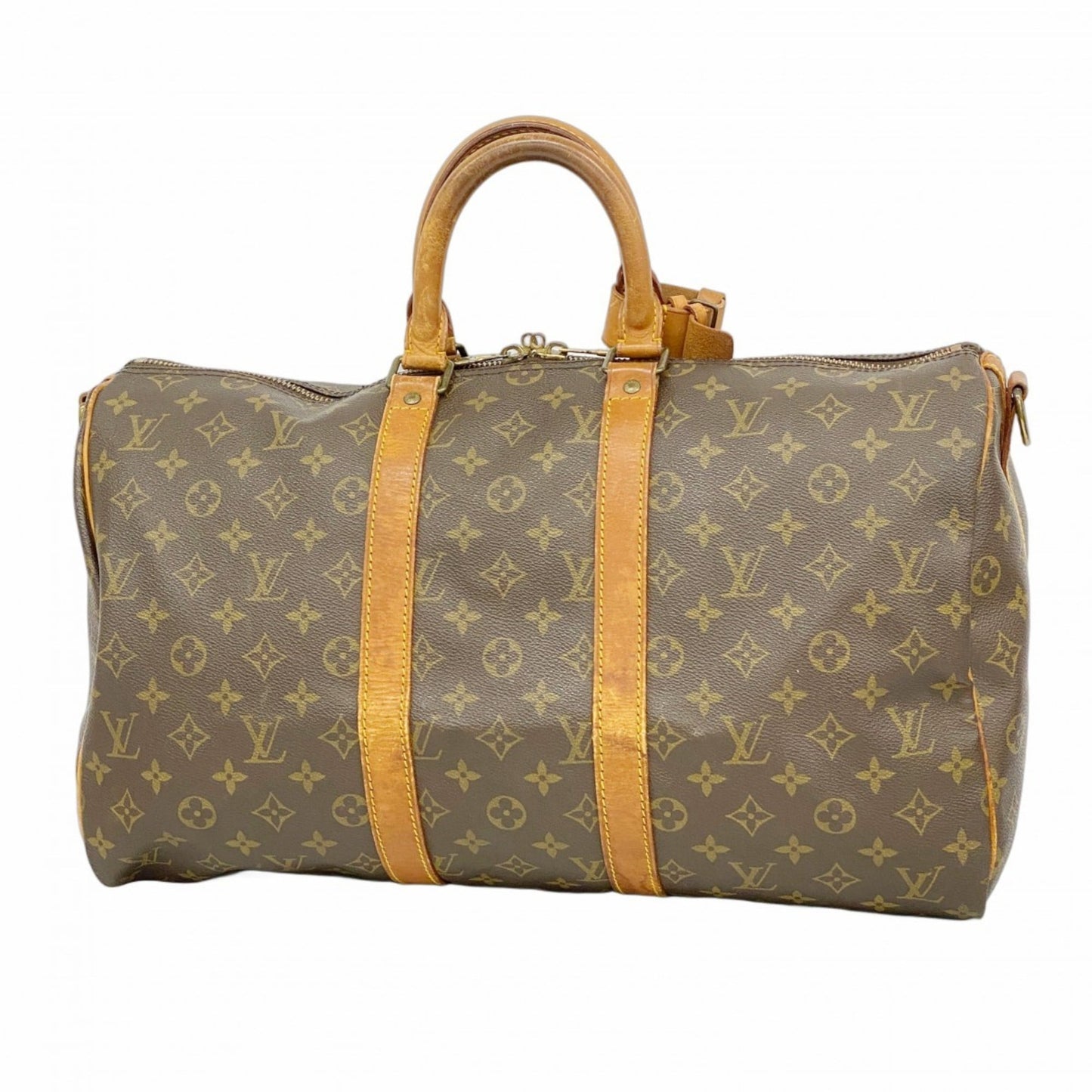 Louis Vuitton Monogram Keepall Bandouliere 45 Boston Bag M41418 Brown