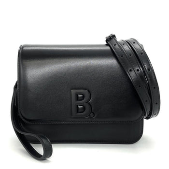 Balenciaga B Shoulder Bag Leather 592898 Black