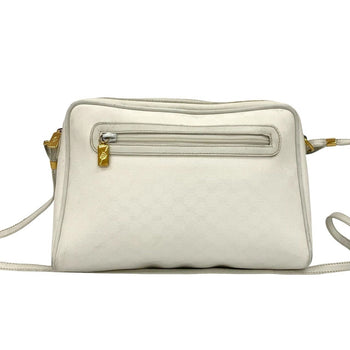 Gucci Old Gucci Micro Gg Leather Shoulder Bag/Pochette/Sacoche In White 38183