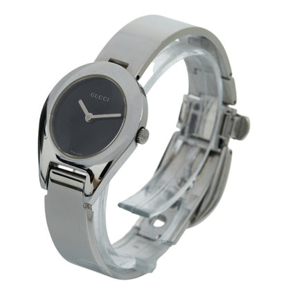 Gucci Bangle Watch 6700L Quartz Black Dial Stainless Steel
