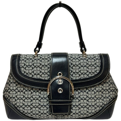 Coach Soho Mini Signature Handbag 7078 Black Leather Canvas Soho Mikunigaoka Store It9Dlg7Ozjg8