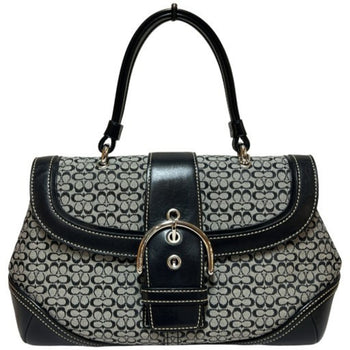 Coach Soho Mini Signature Handbag 7078 Black Leather Canvas Soho Mikunigaoka Store It9Dlg7Ozjg8